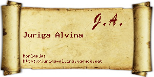 Juriga Alvina névjegykártya